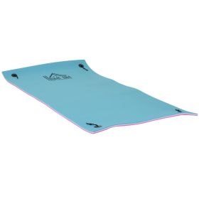 10' x 5' Floating Water Mat, 3-Layer Swimming Pool Float, XPE Foam, Tear Resistant Mesh Layer, Portable Foam Raft, Durable Water Activities Mat (Option: Pink-1520x380x380 mm)