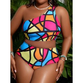 Women's Two-piece Casual Swimsuit P258 (Option: Design and color-3XL)